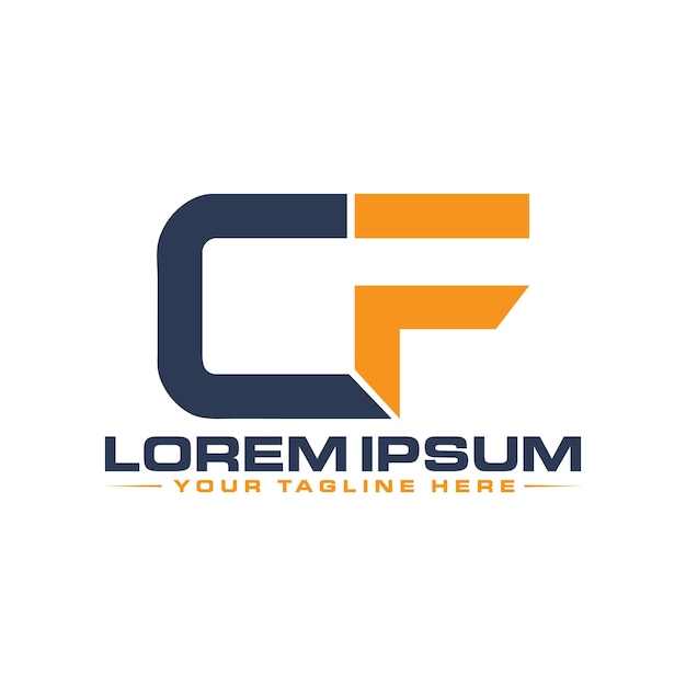 Diseño de logotipo de letra CF Diseño de logotipo de letra CF FC único y profesional