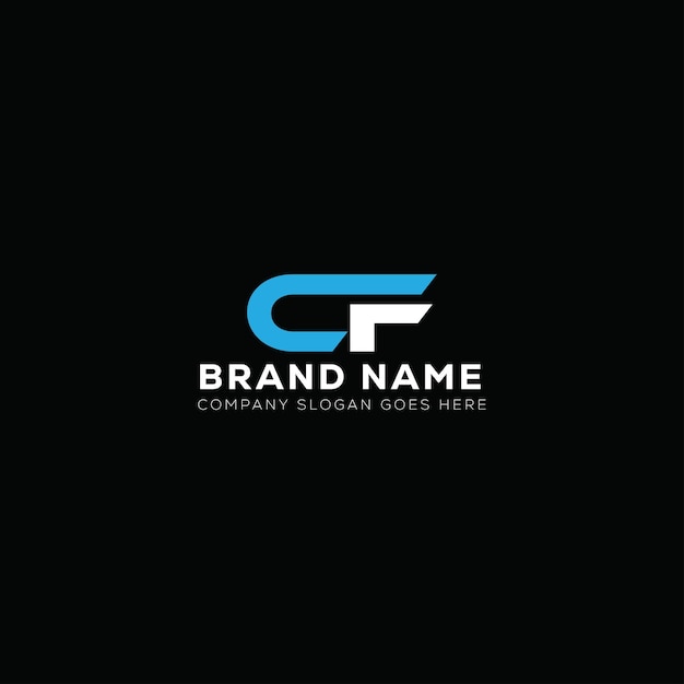 Diseño del logotipo de la letra CF Modelo vectorial del logotipo del monograma de negocios y bienes raíces CF