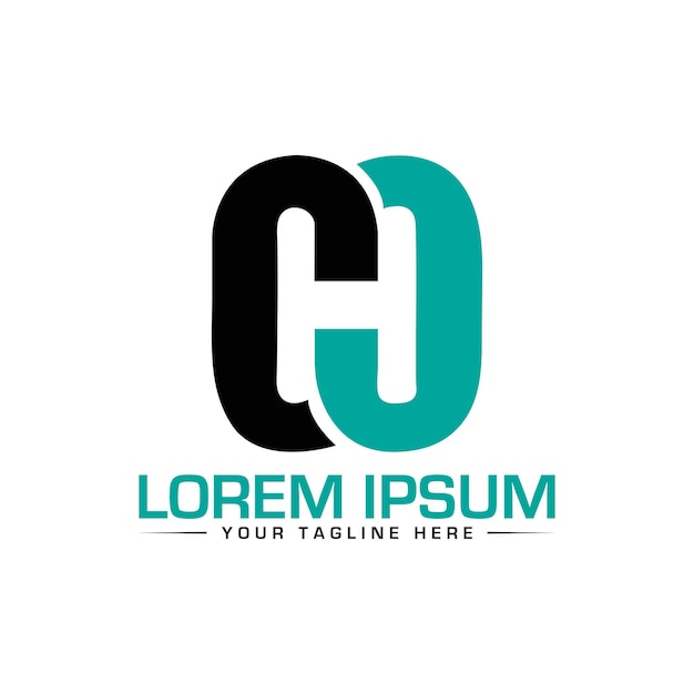 Diseño del logotipo de la letra CH Diseño único y moderno del logotipo CH