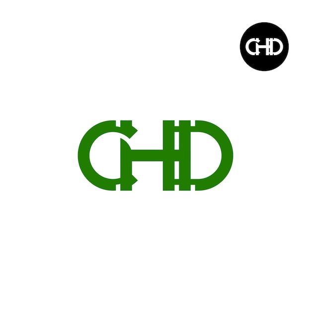 Diseño del logotipo de la letra CHD Monogram