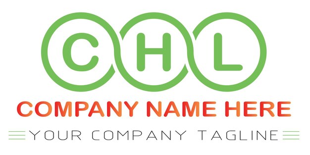 Diseño de logotipo de letra chl