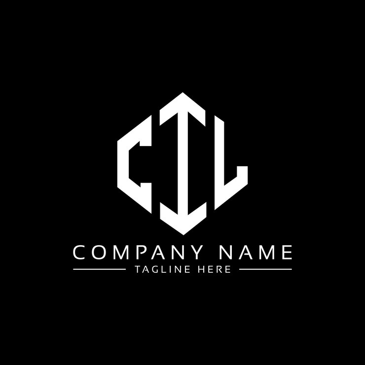 Vector diseño del logotipo de la letra cil con forma de polígono cil diseño del logotipo en forma de póligono y cubo cil hexágono modelo de logotipo vectorial colores blanco y negro cil monograma de negocios y logotipo inmobiliario