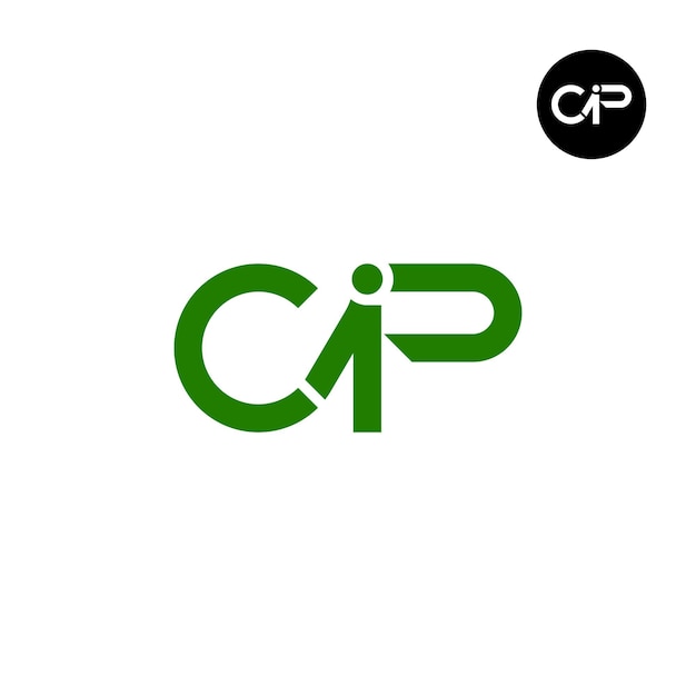 Vector diseño del logotipo de la letra cip monograma