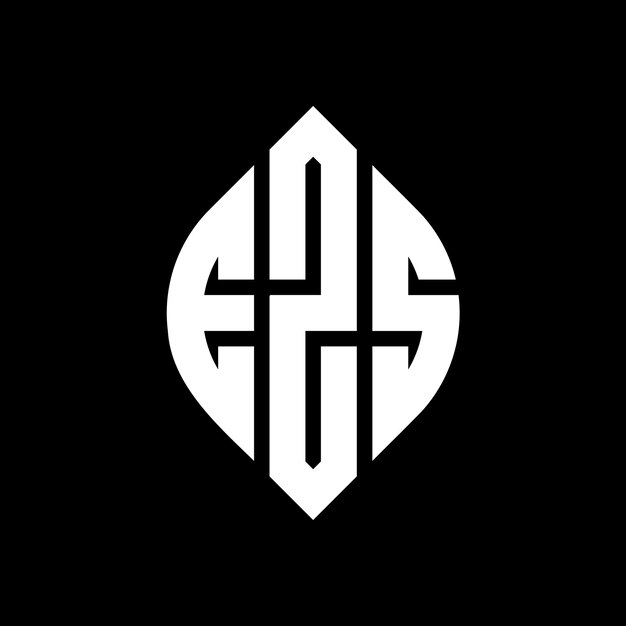 Diseño del logotipo de la letra circular EZS con forma de círculo y elipse Letras elípticas EZS con estilo tipográfico Las tres iniciales forman un logotipo de círculo EZS Círculo Emblema Monograma Abstracto Letra Marca Vector