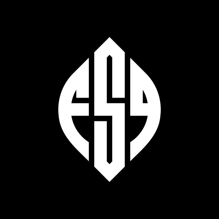 Vector diseño del logotipo de la letra circular fsq con forma de círculo y elipse letras elípticas fsq con estilo tipográfico las tres iniciales forman un logotipo de círculo fsq círculo emblema monograma abstracto letra marca vector