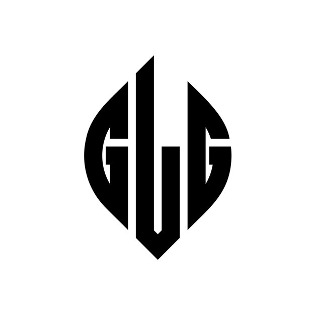 Diseño del logotipo de la letra circular GLG con forma de círculo y elipse GLG letras elípticas con estilo tipográfico Las tres iniciales forman un logotipo de círculo GLG Círculo Emblema Monograma Abstracto Carta Marca Vector