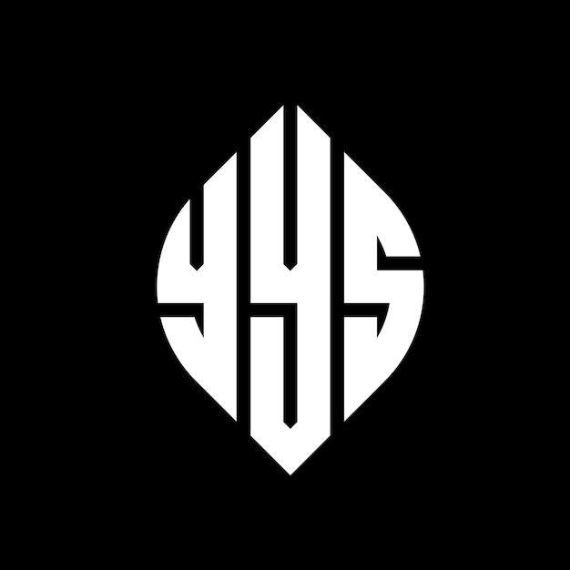 El diseño del logotipo de la letra circular YYS con forma de círculo y elipse YYS letras elípticas con estilo tipográfico Las tres iniciales forman un logotipo de círculo YYS Emblema de círculo Monograma Abstracto Carta Marca Vector