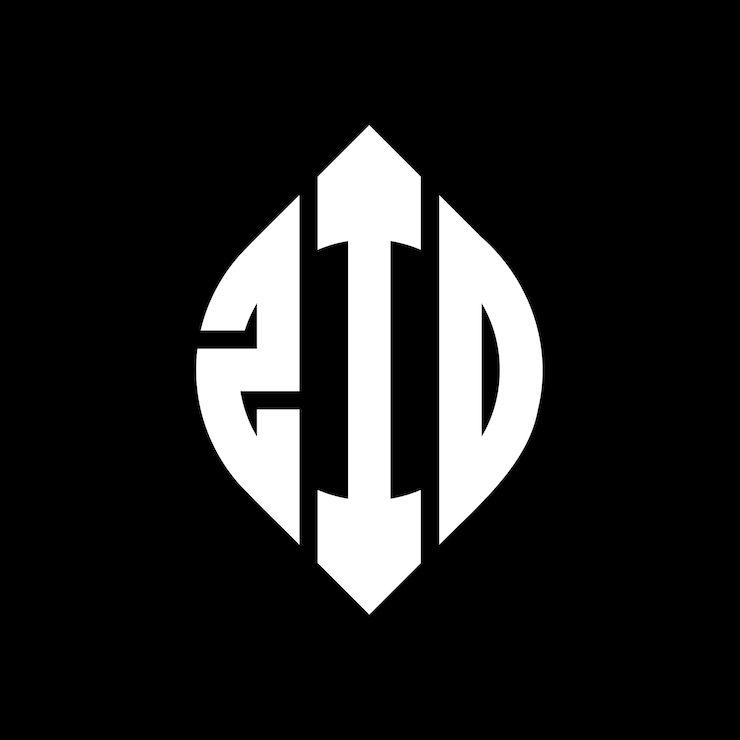 Vector diseño del logotipo de la letra circular zio con forma de círculo y elipse letras elípticas zio con estilo tipográfico las tres iniciales forman un logotipo circular zio emblema circular monograma abstracto letra marca vector