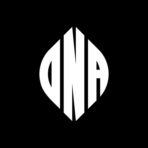 Diseño de logotipo de letra de círculo de ADN con forma de círculo y elipse Letras de elipse de ADN con estilo tipográfico Las tres iniciales forman un logotipo de círculo DNA Emblema de círculo Abstracto Monograma Letra Marca Vector.