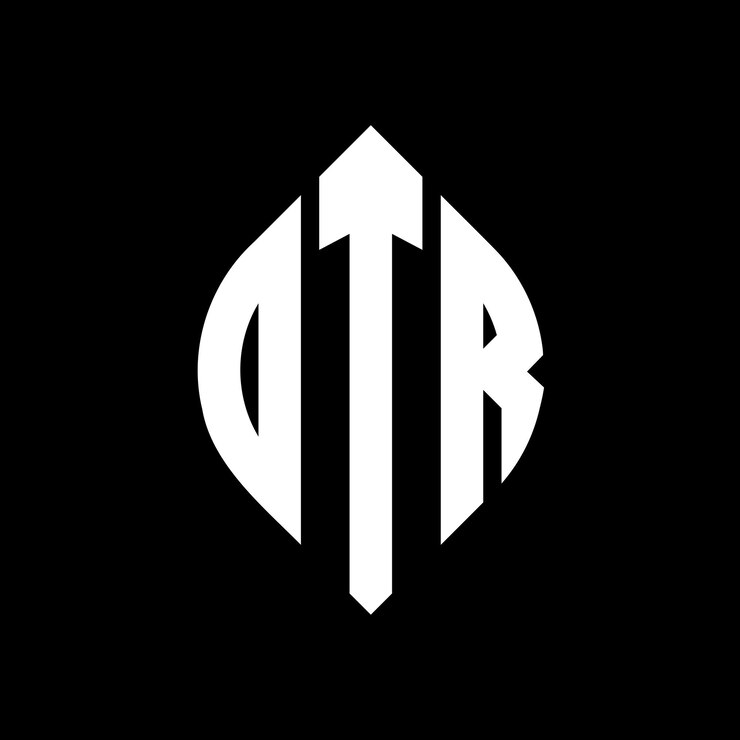 Vector el diseño del logotipo de la letra del círculo dtr con forma de círculo y elipse dtr letras elípticas con estilo tipográfico las tres iniciales forman un logotipo del círculo dtr emblema del círculo monograma abstracto letra marca vector.