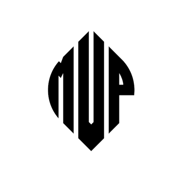 diseño de logotipo de letra de círculo con forma de círculo y elipse MVP letras de elipse con estilo tipográfico Las tres iniciales forman un logotipo de círculo MVP Emblema de círculo Monograma Abstracto Letra Marca Vector