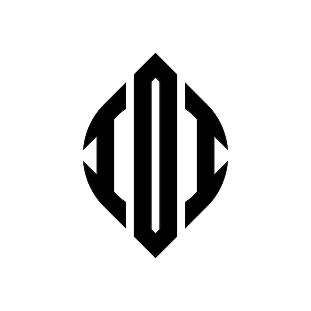 Diseño del logotipo de la letra del círculo IOI con forma de círculo y elipse IOI letras elípticas con estilo tipográfico Las tres iniciales forman un logotipo del círculo I.O.I. Emblema del círculo Monograma Abstracto Carta Marca Vector