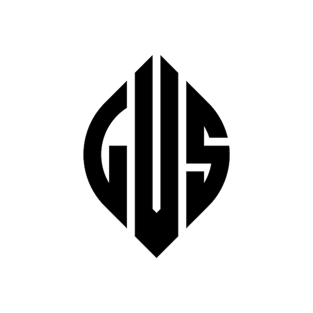El diseño del logotipo de la letra del círculo LVS con forma de círculo y elipse Letras de la elipse LVS con estilo tipográfico Las tres iniciales forman un logotipo del círculo Logos del círculo Emblema del círculo Monograma Abstracto Letra Marca Vector