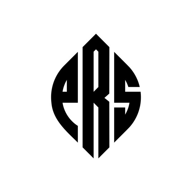 El diseño del logotipo de la letra del círculo PRS con forma de círculo y elipse PRS letras elípticas con estilo tipográfico Las tres iniciales forman un logotipo del círcolo PRS Círculo Emblema Monograma Abstracto Carta Marca Vector