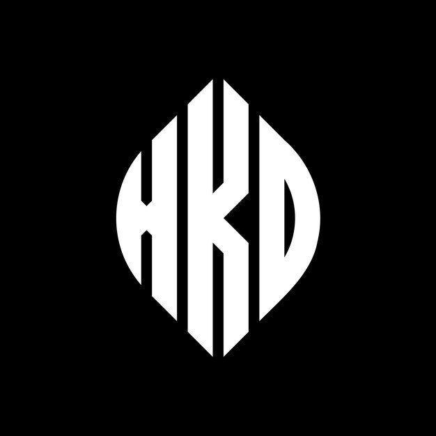 Diseño del logotipo de la letra del círculo XKO con forma de círculo y elipse Letras elípticas XKO con estilo tipográfico Las tres iniciales forman un logotipo del círculo Emblema circular XKO Monograma Abstracto Letra Marca Vector