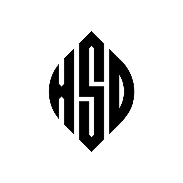 Diseño del logotipo de la letra del círculo XSO con forma de círculo y elipse Letras de la elipse XSO con estilo tipográfico Las tres iniciales forman un logotipo del círculo Emblema del círcolo XSO Monograma Abstracto Letra Marca Vector