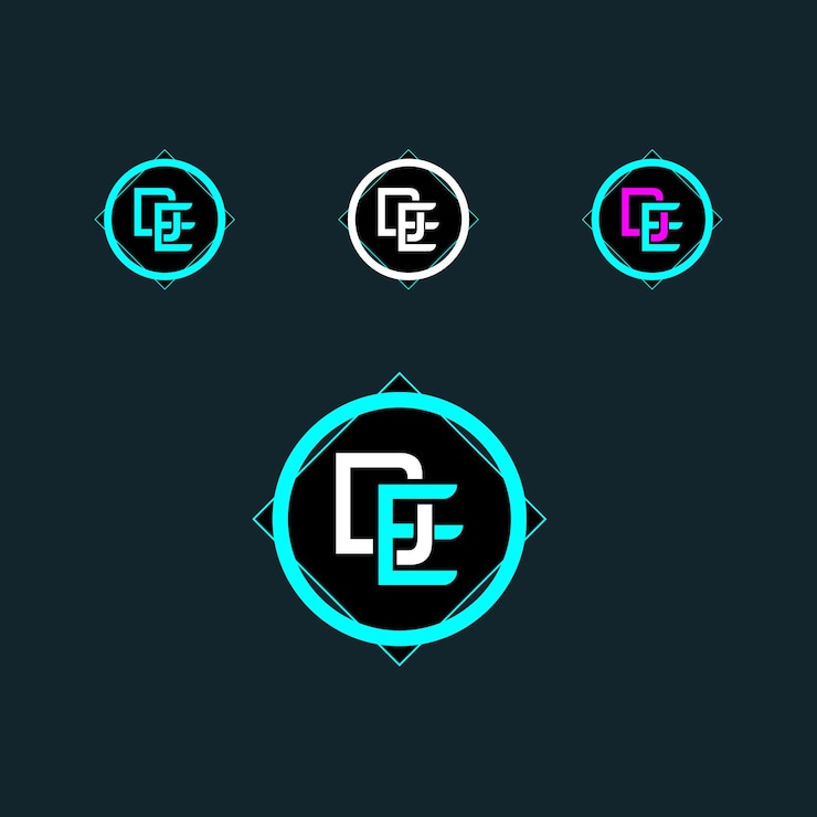 Vector diseño de logotipo de letra de con círculo