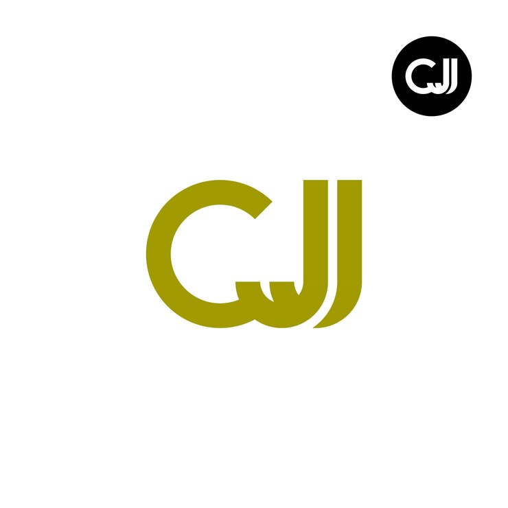 Vector diseño del logotipo de la letra cjj monogram