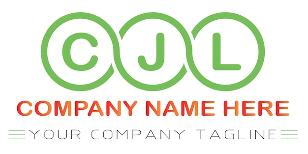 Diseño de logotipo de letra CJL