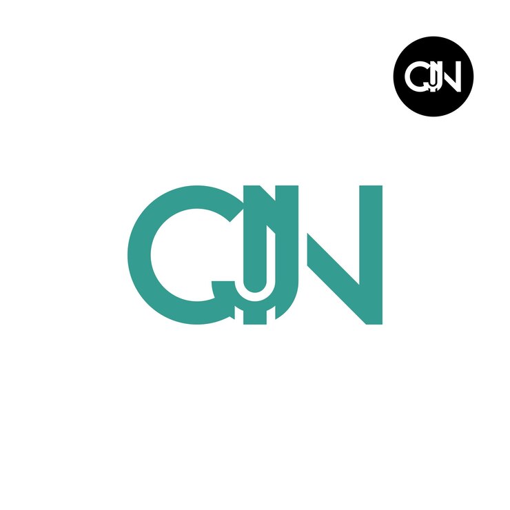 Vector diseño del logotipo de la letra cjn monograma