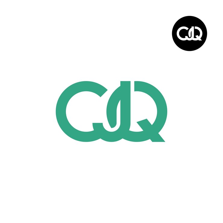 Vector diseño del logotipo de la letra cjq monogram