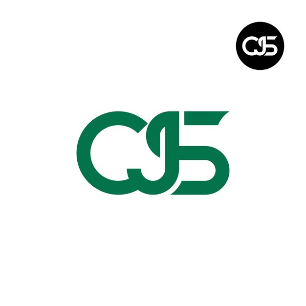 Diseño del logotipo de la letra cjs monograma