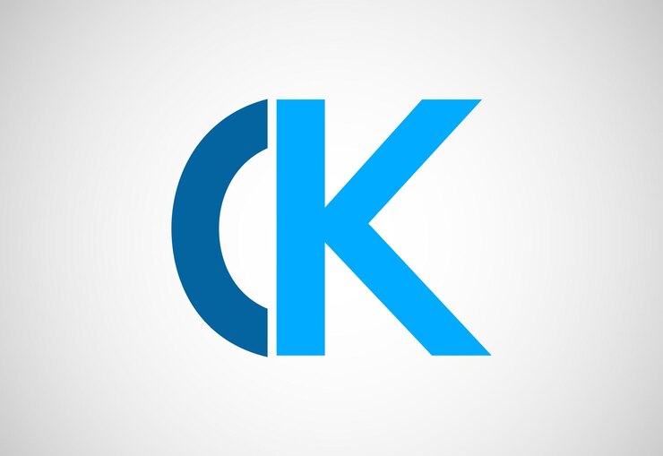 Vector diseño del logotipo de la letra ck inicial del alfabeto plantilla de diseño vectorial