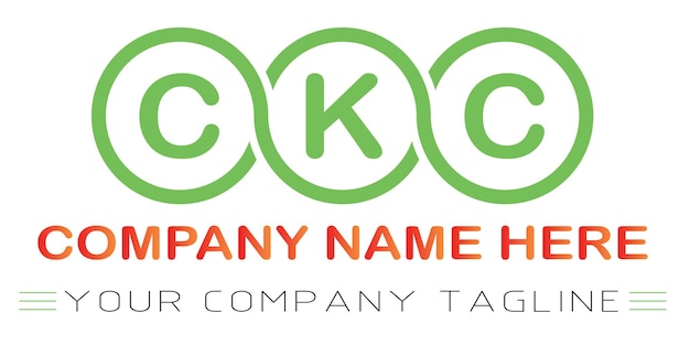 Vector diseño de logotipo de letra ckc