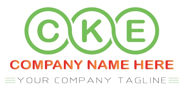 Vector diseño de logotipo de letra cke