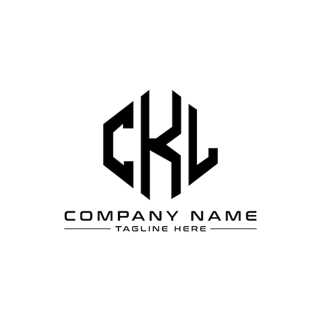 Diseño de logotipo de letra CKL con forma de polígono CKL poligono y forma de cubo diseño de logotipo CKL hexágono patrón de logotipo vectorial colores blanco y negro CKL monograma logotipo de negocios e inmobiliario