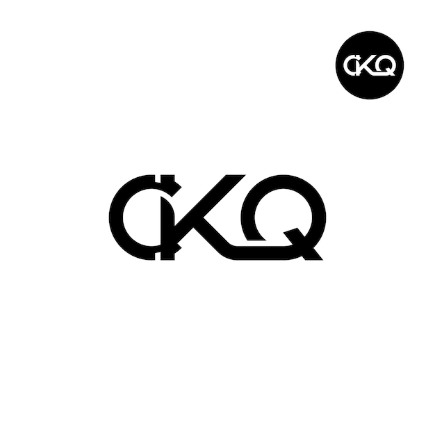 Diseño del logotipo de la letra CKQ Monograma