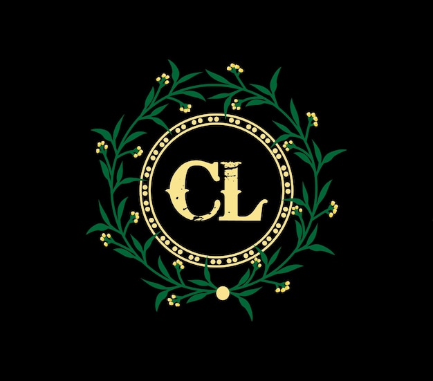 Diseño de logotipo de letra CL con forma de círculo Diseño de logotipo CL con diseño único y simple