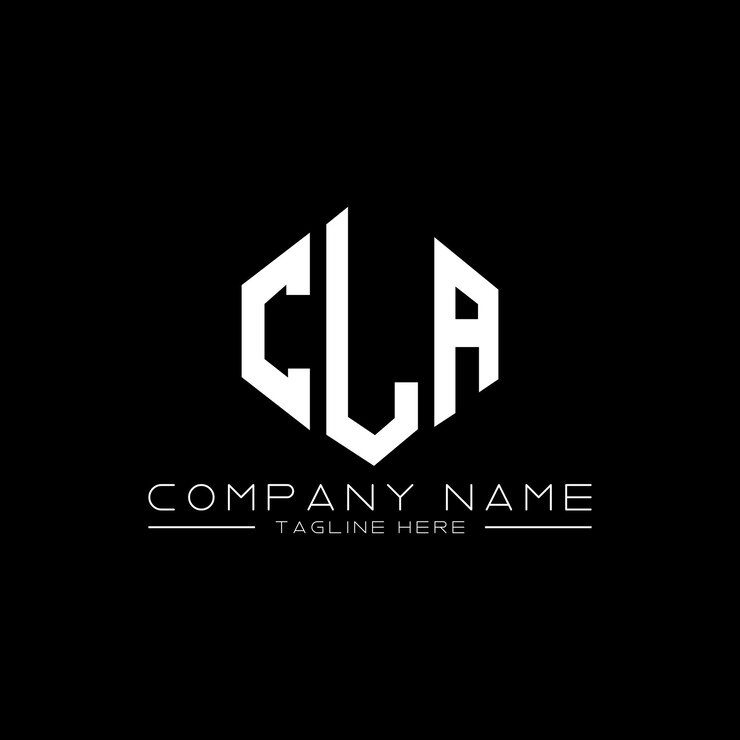 Vector diseño de logotipo de letra cla con forma de polígono cla polígono y forma de cubo diseño de logotipo cla hexágono modelo de logotipo vectorial colores blanco y negro cla monograma negocio y logotipo de bienes raíces