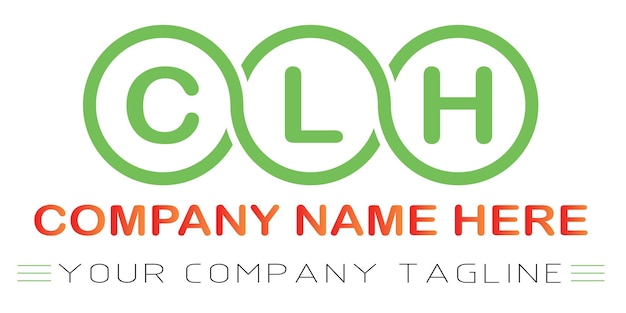 Diseño de logotipo de letra CLH