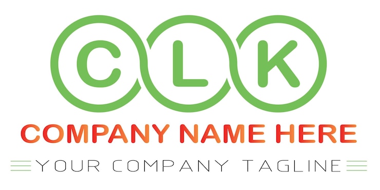 Vector diseño de logotipo de letra clk