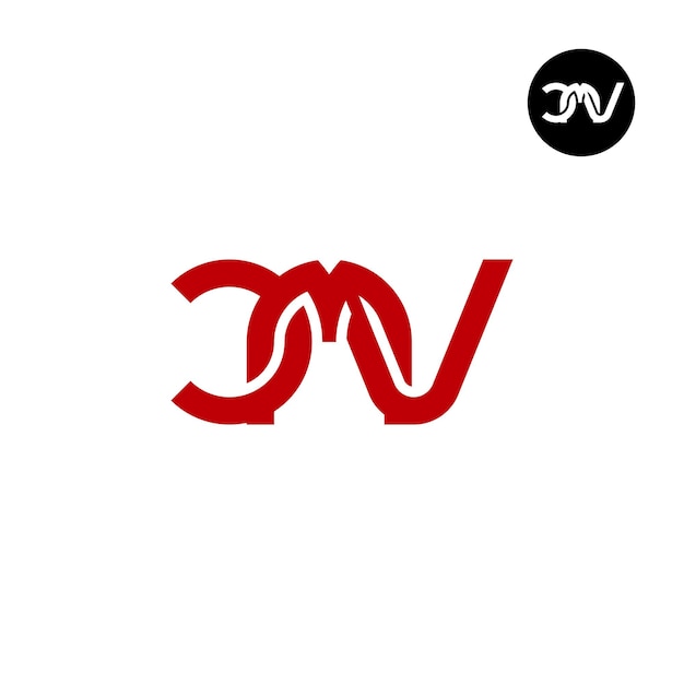 Diseño del logotipo de la letra CMV Monogram