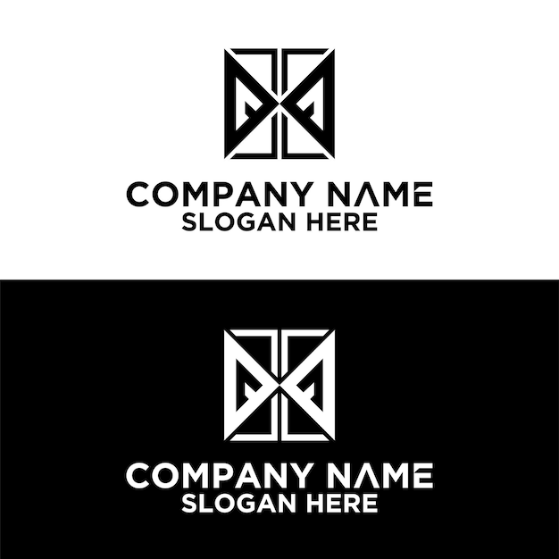 Vector diseño de logotipo de letra de colección de monograma premium