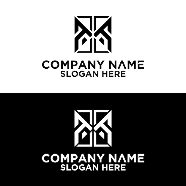 Diseño de logotipo de letra de colección de monograma premium