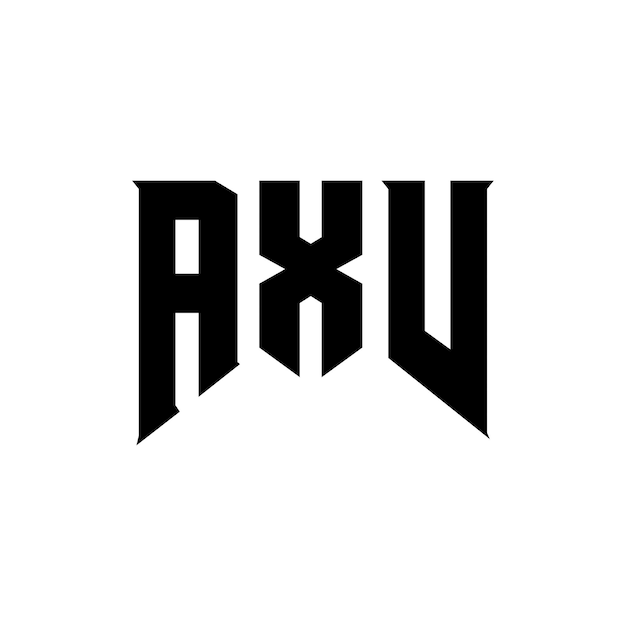 Un diseño de logotipo de letra para la compañía de tecnología AXV diseño de logotipado en blanco y negro combinación de colores AXV logotipo AXV vector AXV diseño AXV icono AXV alfabeto AXV tipografía logotipo diseño