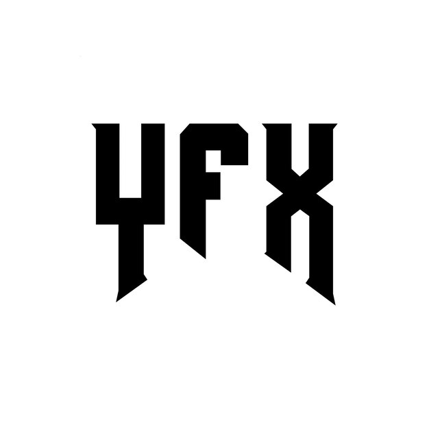 Diseño de logotipo de letra Y para la compañía de tecnología YFX diseño de logotipo combinación de colores blanco y negro YFX logotipo YFX vector YFX diseño YFX icono YFX alfabeto YFX tipografía diseño del logotipo