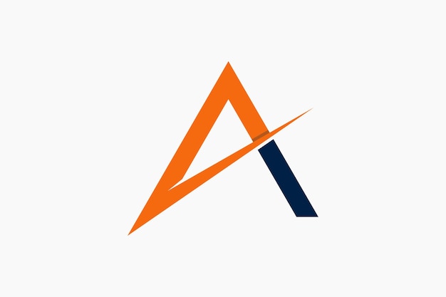 diseño de logotipo de letra con concepto de letra a
