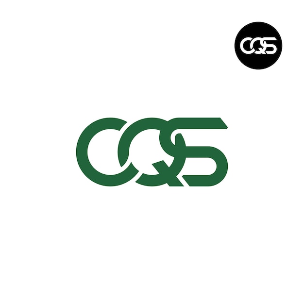 Diseño del logotipo de la letra CQS Monograma