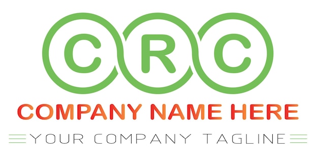 Diseño del logotipo de la letra CRC