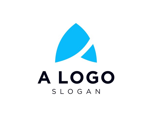El diseño del logotipo de la letra A se creó utilizando la aplicación Corel Draw 2018 con un fondo blanco.