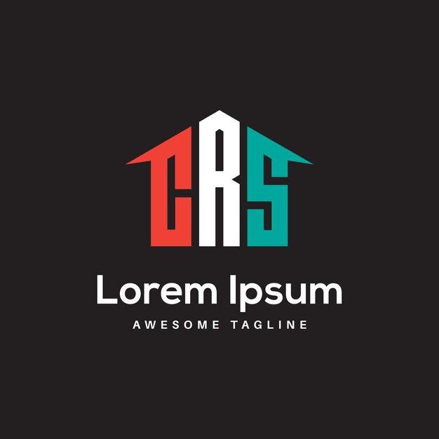 Diseño del logotipo de la letra CRS Icono libre