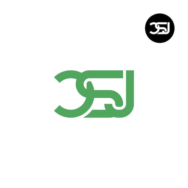 Diseño del logotipo de la letra CSJ Monogram