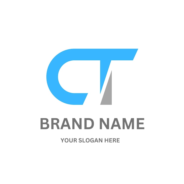 Vector diseño del logotipo de la letra ct207