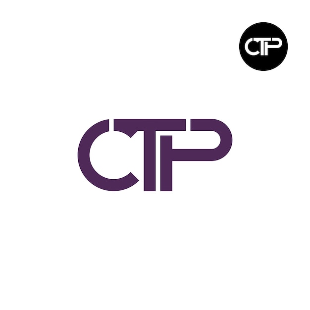 Diseño del logotipo de la letra CTP Monogram