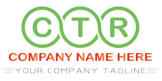 Diseño de logotipo letra CTR