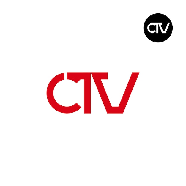 Diseño del logotipo de la letra CTV Monogram